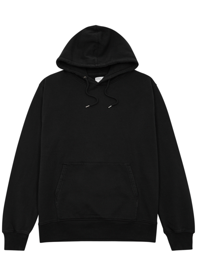 Shop Colorful Standard Hooded Cotton Sweatshirt In Black
