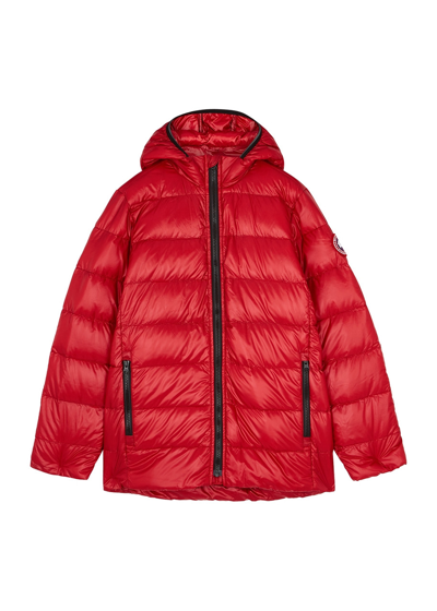 Shop Canada Goose Kids Crofton Quilted Shell Jacket (8-14+ Years) In Red