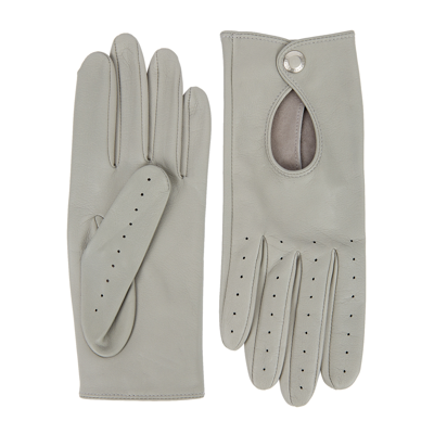 Shop Dents Thruxton Leather Gloves In Light Grey