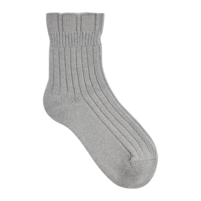 Shop Falke Bedsock Rib Wool-blend Socks In Grey