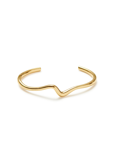 Shop Missoma Molten Wave 18kt Gold-plated Bracelet