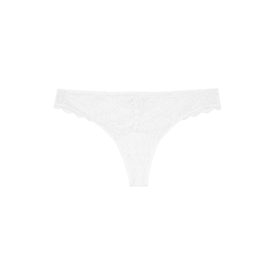 Shop Hanro Moments Lace Thong In White