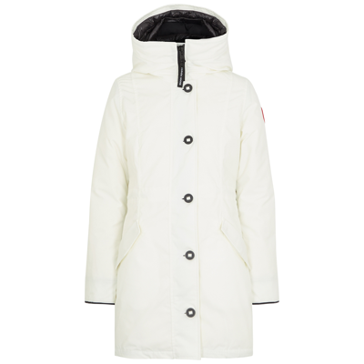 Shop Canada Goose Rossclair Hooded Arctic-tech Parka, White, Parka, Coat