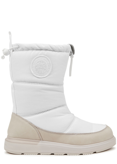 Shop Canada Goose Cypress Quilted Nylon Ankle Boots In White