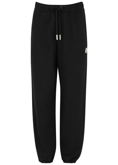 Shop Moncler Cotton Sweatpants In Black