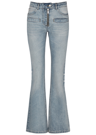 Shop Courrèges Flared-leg Jeans In Light Blue