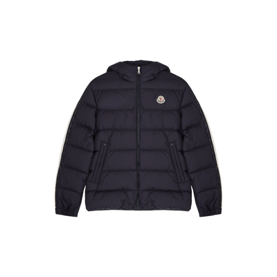 Shop Moncler Kids Chrale Quilted Shell Jacket (12-14 Years) In Navy