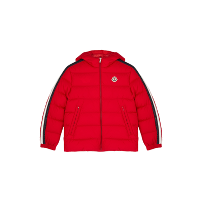 Shop Moncler Kids Chrale Quilted Shell Jacket (12-14 Years) In Red