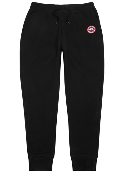 Shop Canada Goose Huron Cotton Sweatpants, Sweatshirt, Designer Plaque In Black