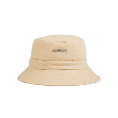 Jacquemus Le Bob Gadjo Canvas Bucket Hat, Bucket Hat, Beige, Canvas In Beige