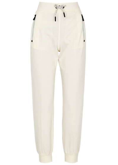 Shop Moncler Day-namic Cotton Sweatpants In Ivory