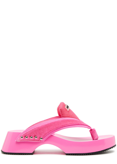 Shop Ancuta Sarca 50 Logo Neoprene Sandals In Pink