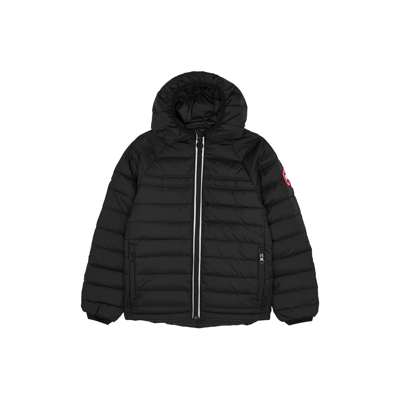 Shop Canada Goose Kids Sherwood Black Quilted Shell Coat, Black, Shell Coat