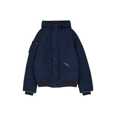 Shop Canada Goose Kids Rundle Arctic-tech Bomber Jacket, Navy, Bomber In Blue