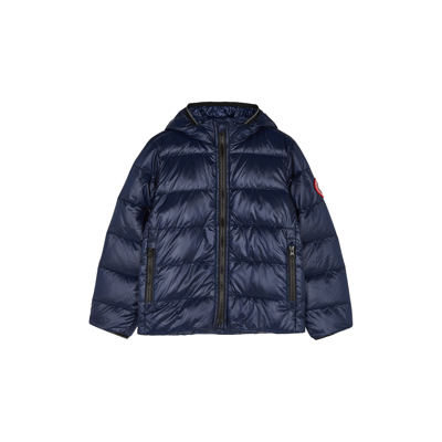 Shop Canada Goose Kids Crofton Navy Quilted Shell Jacket, Navy, Jacket In Blue