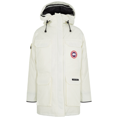 Shop Canada Goose Expedition Hooded Arctic-tech Parka, White, Parka, Coat