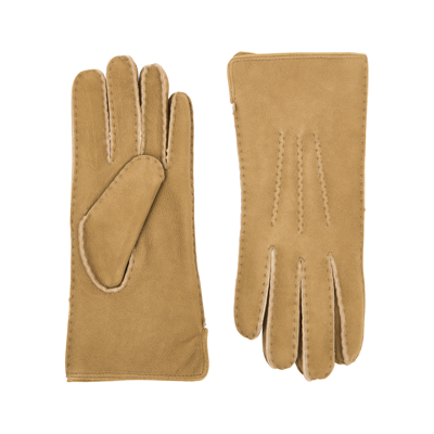 Shop Dents Nancy Suede Gloves In Camel