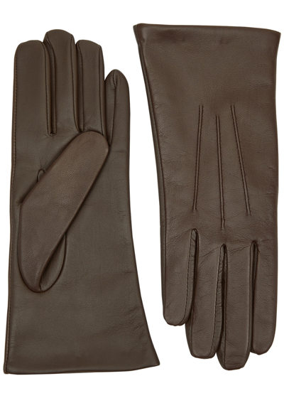Shop Dents Maisie Leather Gloves In Brown
