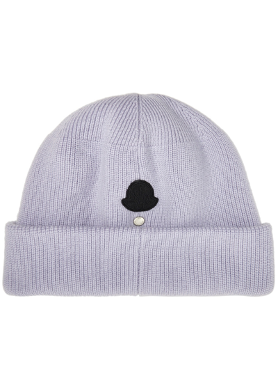 Shop Moncler Genius 6 Moncler 1017 Ribbed Wool Beanie In Lilac