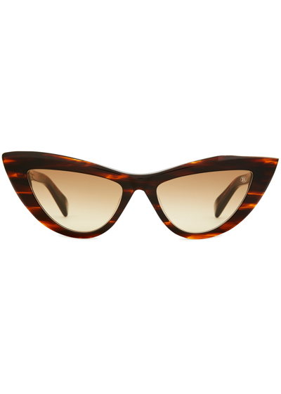 Shop Balmain Jolie Cat-eye Sunglasses, Sunglasses, Brown, Cat-eye In Dark Brown