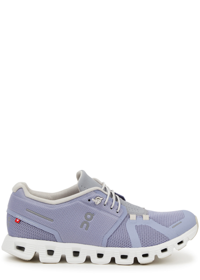 Shop On Running Cloud 5 Panelled Mesh Sneakers In Blue