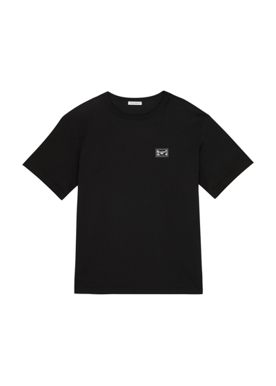 Shop Dolce & Gabbana Kids Logo Cotton T-shirt In Black