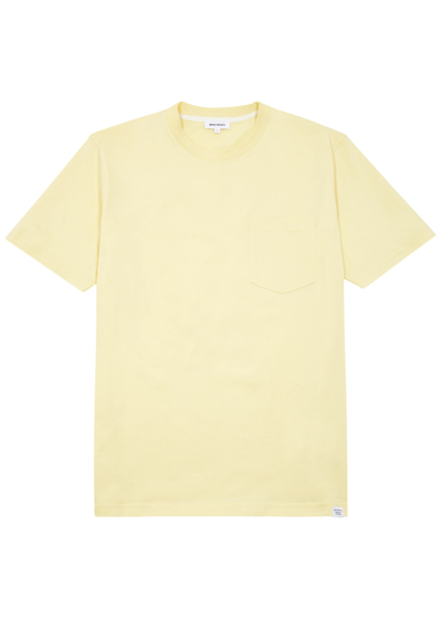 Shop Norse Projects Johannes Cotton T-shirt In Yellow