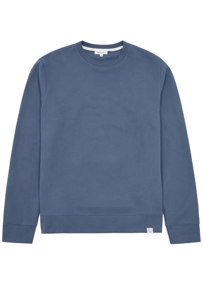 Shop Norse Projects Vagn Cotton Sweatshirt In Blue