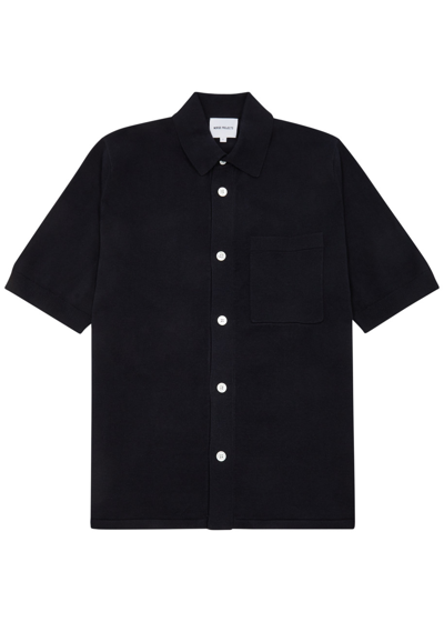 Shop Norse Projects Rollo Linen And Cotton-blend Shirt In Navy