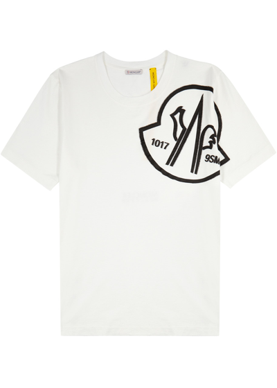 Shop Moncler Genius 6 1017 Alyx 9sm Logo Cotton T-shirt In White