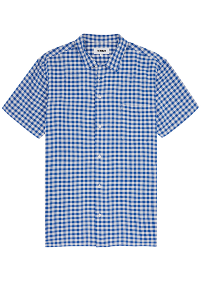 Shop Ymc You Must Create Ymc Malick Gingham Woven Shirt In Blue