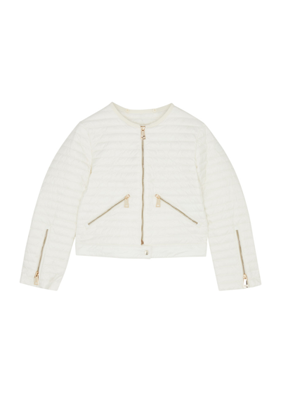 Moncler Kids Quilted Shell Jacket , Jacket, Kids Jacket, White In White