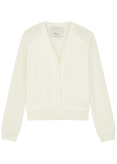 Shop 3.1 Phillip Lim / フィリップ リム Panelled Wool-blend Cardigan In Ivory