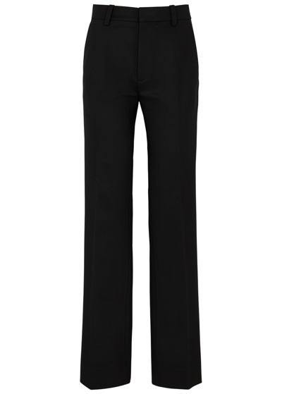 Shop Victoria Beckham Straight-leg Jersey Trousers In Black