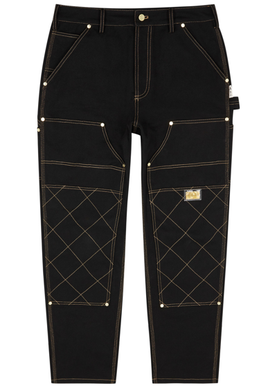 Shop Advisory Board Crystals Cotton-canvas Trousers In Black