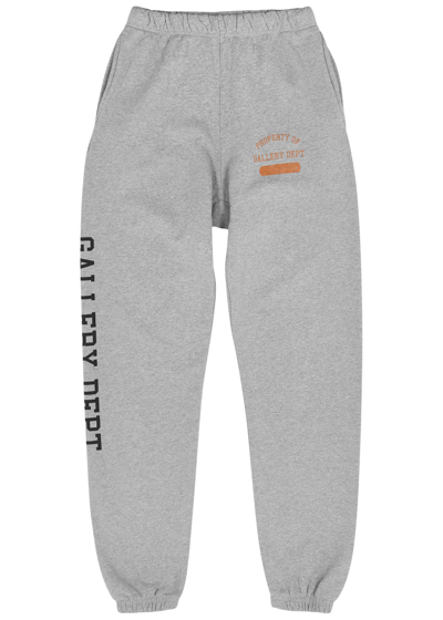 Shop Gallery Dept. Logo-print Cotton Sweatpants In Grey