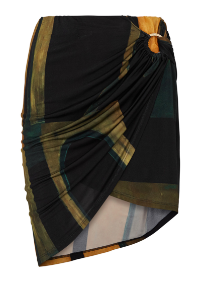 Shop Louisa Ballou Coastline Printed Jersey Mini Skirt, Skirts, Black