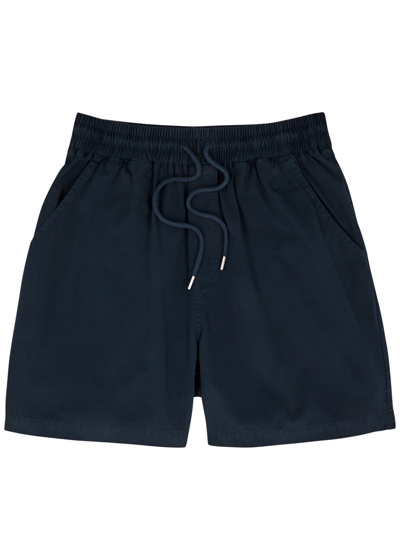 Shop Colorful Standard Cotton Shorts In Navy