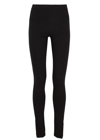 Cork Stretch-jersey Leggings In Black
