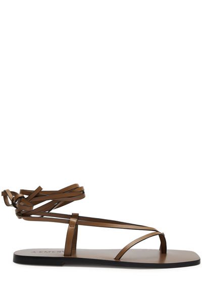 Shop A.emery A. Emery Nolan Lace-up Leather Sandals In Tan