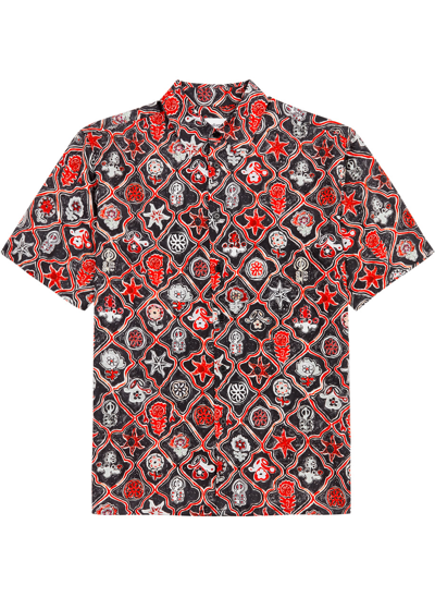 Shop Soulland Jodie Printed Twill Shirt In Multicoloured