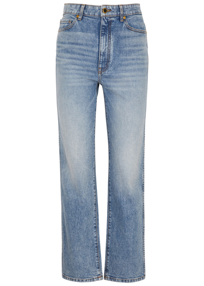 Shop Khaite Abigail Straight-leg Jeans In Blue