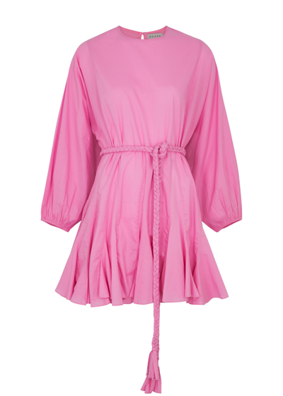 Shop Rhode Ella Cotton Mini Dress In Pink