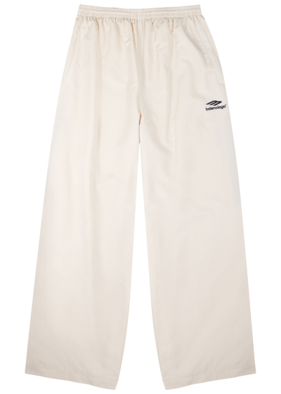 Shop Balenciaga Panelled Shell Track Pants In White