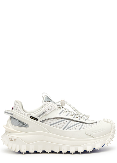 Shop Moncler Trailgrip Gtx Panelled Nylon Sneakers In White