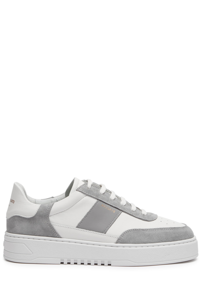 Shop Axel Arigato Orbit Panelled Leather Sneakers, Sneakers, White, Details