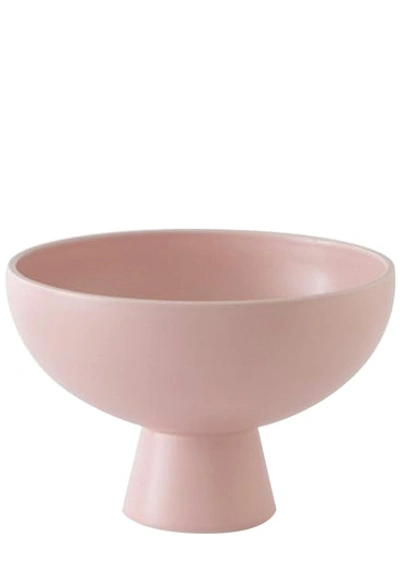 Shop Raawii Strøm Medium Earthenware Bowl In Light Pink