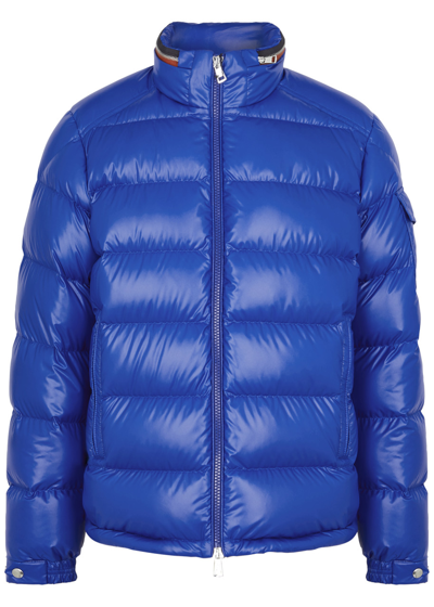 Shop Moncler Bourne Quilted Shell Jacket, Men's Designer Shell Jacket, Blue