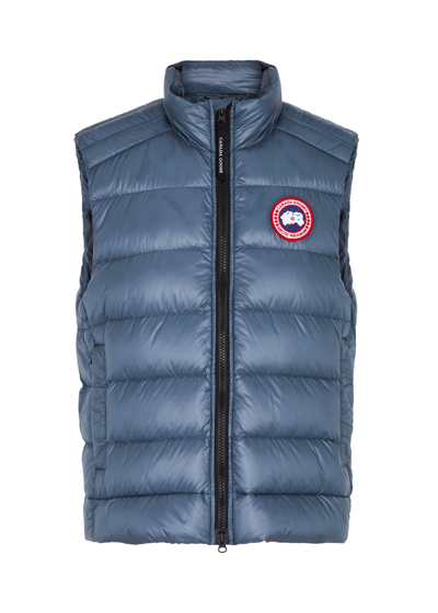 Shop Canada Goose Crofton Quilted Shell Gilet In Blue