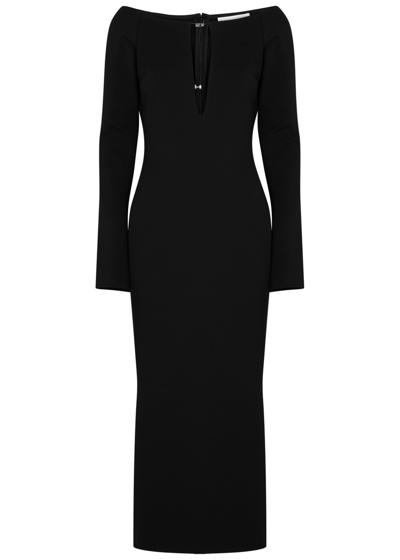 Shop 16arlington Solare Sequin Midi Dress In Black